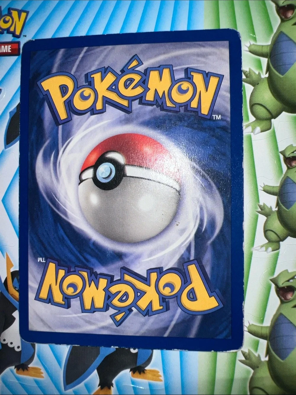 Pokemon Poliwag Card - Blue Artwork with Yellow Border